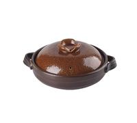 Ceramic Round Casserole with Lid, Clay Pot Stew,Chinese Soup Stewing Cookware High-Temperature for Stews, Soups, and Slow Cooking(1200ml)