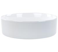 Ceramic Round Countertop Basin 400 mm White TEBAR
