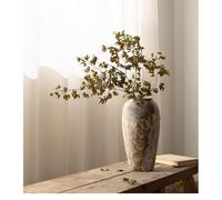 Ceramic Rustic Farmhouse Vase Vintage 34Cm Tall Floor Standing Home Decor Handmade Terracotta Vase Hydroponic for Living Room, Table, Shelves, Mantel Decoration, Gift