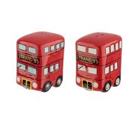 Routemaster Bus Salt & Pepper Shaker Cellar Pots Porcelain Cruet Ceramic Set