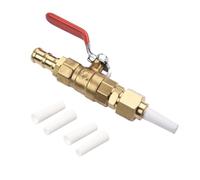 Ceramic Sandblaster Nozzle Assembly Kit (2.4/2.7/3.2/3.6mm) | with Brass Ball Valve Connector, Valve Type Sandblaster Tool for DIY Projects, 4 Alumina Tips