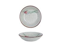 Ceramic Season Dish Flower Bird Pattern Porcelain Taste Plate Round Small Dipping Saucer Kitchen Tableware(Color5)
