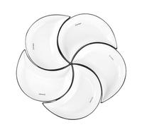 Ceramic Serving Plates - Dinnerware Plates, Food Dishes | 5 Snack Candy Serving Platters, Moon-Shaped Cold Dish Plates, Ceramic Fruit Plates, Dessert & Cookie Plates for Family Kitchen Outdoor