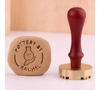 Ceramic Signature Stamp Logo, Personalized Clay Stamp, Gifts for Pottery Makers, Cookie Stamp, Custom Clay Stamp with Your Name or Text.