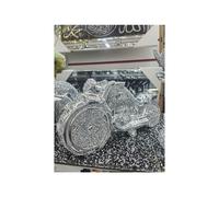 Ceramic Silver Crushed Diamond Bike Ornament Décor