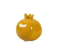 Ceramic Simulated Pomegranate Vase,Fruit Shaped Flower Vase, for Home Wedding Table Office(Yellow)