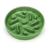 Ceramic Slow Feeder Dog Bowl, 8.3 inch Dog Food Bowls for Small, Medium, and Large Breed, Anti-Slip Puzzle Food Dish to Slow Down Eating (Green, 8.3 in)