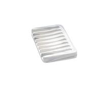 Ceramic Soap Dish for Sink,Self Draining Soap Dishes Saver for Shower Bar Soap Holder for Bathroom Soap Container Holder Dish for Kitchen,Marble Decor,White