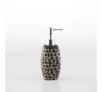 Ceramic Soap Dispenser - Leopard Print Striped Design Press Bottle Refillable Lotion Bottle, Squeeze Pump Dispenser Liquid Hand Soap Dispenser Empty Soap Dispenser,Leopard,300Ml