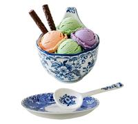 Ceramic Soup Bowls - 500ml Microwavable Floral