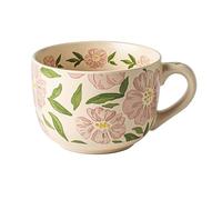 Ceramic Soup Mug, Large Porcelain Bowl with Handle, Microwave Dishwasher Safe Cup for Coffee Cereal Chili Ramen, Ideal Gift for Home Office