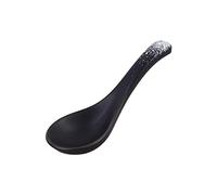 Ceramic Soup Spoon, Japanese Style Teaspoon Cooking Utensil Tool, Restaurant Rice Spoons Porcelain Ramen Soup Spoon for Kitchen(B)