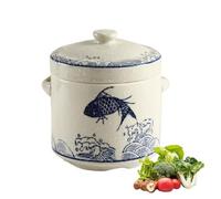 Ceramic Soup Tureen with Double Lid, Japanese Hand Painted Stew Pot, Household Dessert Bowls for Kitchen, 700ml Capacity