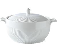 Ceramic Soup Tureen with Glass Lid and Ladle, Porcelain Serving Bowl for Restaurant, Home Kitchen Decoration, Cute Soup Pot Set 3000ML
