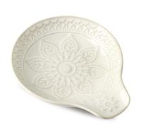 Ceramic Spoon Rest for Stove Top, Glazed White | Glazed Finish, Stove Top Use, Ceramic Material