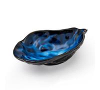 Ceramic Spoon Rest Versatile Tray Kitchen Utensil Holder for Stove Top (Blue)