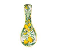 Ceramic Spoon Rest with Decorated Lemons - Mediterranean Style - SF176 (Green)