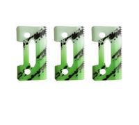 Ceramic Stagger Tooth Movable Replacement Clipper Blade, Compatible with WAHL, Barber Hair Trimmer Accessory(WhiteGreen 3pcs)
