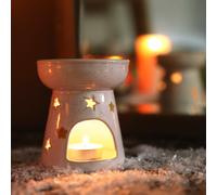 Ceramic Starry Wax Melt Burner lisa angel Off White One Size