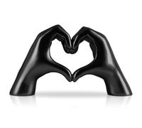 Ceramic Statue, Heart Shape Hand Statue, Heart Hand Sculpture, Love Finger Statue Modern, Finger Gesture Statues, Romantic Couple Statue, for Coffee Table, Living Room, Bedroom, Gifts for Wedding
