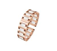 Ceramic Steel Watch Band Fit for Huawei Watch GT5 41mm 46mm PRO 42mm/Ultimate Men Women Watch Strap(White Rose Gold 1,For GT5 ultimate)