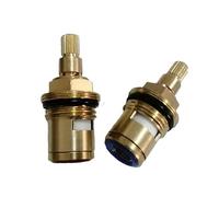Ceramic Stem Cartridge Brass Ceramic Disc Cartridge G1/2" Faucet Valve Replacement for Bathroom Kitchen (2 Packs, Cold & Hot)
