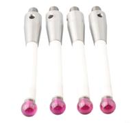 Ceramic Stem Cmm Probe Stylus Featuring Red Gemstone Ball, 6mm Diameter, 50mm Length, M6 Thread, Crash Protection Design For Industrial Use, 4 Units