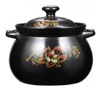 ceramic stew pot, Small Copper Saucepans Stockpot Clay, Large Bowl with Handle and Lid, Earthen(8.5L/7.7Quarts)