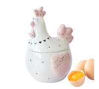 Ceramic Storage Jar - 18 cm Chicken Shaped Box, Ceramic Organizer with Lid, Decorative Accent for the Farmhouse | Container for Eggs, Candy, Jewelry, Snacks, Sewing,