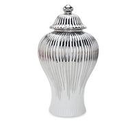 Ceramic Storage Jar - Decorative Ginger Jar for Cosmetics & Jewelry, Home Décor Container, 11.8 Inches, Versatile Decorative Vase