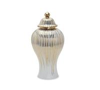 Ceramic Storage Jar with Lid Elegant White and Gold Porcelain Canister for Home Decor Living Room and Table Decoration Stylish Kitchen nization