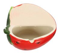 Ceramic Strawberry Ashtray Hand Painted Fruit Shape Home Décor