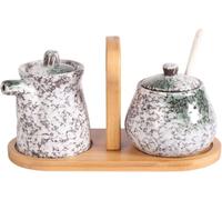 Ceramic Sugar Bowl, Japanese Cream and Sugar Set for Coffee Bar, Bowl and Creamer, Serving Set-d-Milk jug and jar