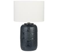 Ceramic Table Lamp Dark Blue MUSSEL
