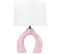 Beliani Modern Table Lamp Abbie Ceramic Pink