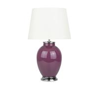 Ceramic Table Lamp Purple BRENTA
