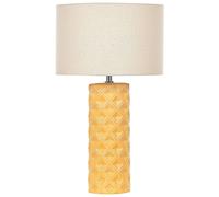 Beliani Ceramic Table Lamp Yellow Balonne