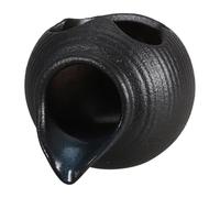 Ceramic Tabletop Fountain with Spout, Retro Open Water Tank Design | Black Smooth Finish, Circulating System, Elegant Antique Styling, for Aquariums, Patios, Offices, Succulents and Hydroponic