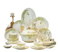 Ceramic Tableware Set Party Porcelain Dinner Set 88 Pieces Guests Catering Supplies Sets Breakfast Completa Dishes(56pcs for 10people)