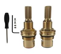 Ceramic Tap Adapter Drips Resistant Faucet Adapter Replacement Hot and Cold Water Spool Brass Ceramic Disc Cartridges Hot and Cold Water Spool