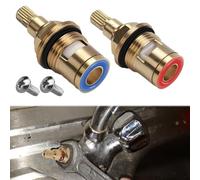 Ceramic Tap Cartridge 1/4 Turn,2 Pcs Tap Cartridge Replacement 1/4 Turn,Ceramic Tap Washers for Kitchen Bathroom Tap Valve