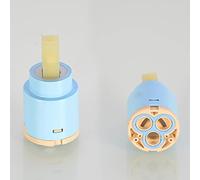 Ceramic Tap Cartridge, 30mm Ceramic Stem Disc Cartridge Water Mixer Tap Inner Control Faucet Valve for Faucet Replace Part PP Plastic