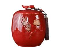 Ceramic Tea Caddy Vintage Chinese Loose Leaf Tea Storage Jar Sealed Small Container Ideal for Gift Box Set Perfect for Tea Lovers & Collectors