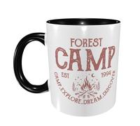 Ceramic Tea Cup Camp Explorer Dream Discover Glossy Finish Kitchen Coffee Mug Large Handle Art Gifts Print Mug 11Oz