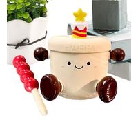 Ceramic Tea Cup - Dustproof Lid For 100 oz Glasses, High Temperature Resistant Mug, Cappuccino Set with Tempered Lid, Hot Cocoa, Kitchen Item