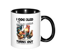 Ceramic Tea Cup I Searched My Symptoms Turns Out Need More Chicken Novelty Office Print Mug Large Handle Cafe Coffee Mug 11Oz
