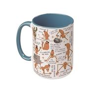 Ceramic Tea Cups, 11oz Drinking Mug, Beverage Container with Funny Design, Coffee Cup with, Tableware Accessory, Tea Mug for Kitchen Work Evening Break Home Travel Morning