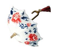 Ceramic Tea Infuser,Fine Pored and Rotating in Chinese Style - Umbrella Shaped Ceramic Tea Strainer,for Kungfu Coffee Brewing in the Kitchen, Family Gathering and Business Work
