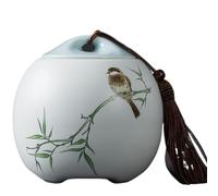 Ceramic Tea Jar, Traditional Ceramic Tea Canisters Chinese Style Tea Caddy, Storage Containers, Sealed Jar Storage Jar Coffee Bean Jar 12. 4cm Ceramic Tea Caddy Storage Tank Travel Tea Sealed Jar
