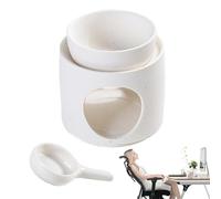 Ceramic Tea light Candle Holder, Esse ntial Oil Burners, Tea light Wax Melt Warmer, Esse ntial Oil Burner Wax Melt Burners, Home Bedroom Holder Candle Aromatherapy, White